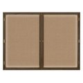 United Visual Products Triple Door Indoor Enclosed Easy Tack Bo UV306EZ-GREEN-BLACK
